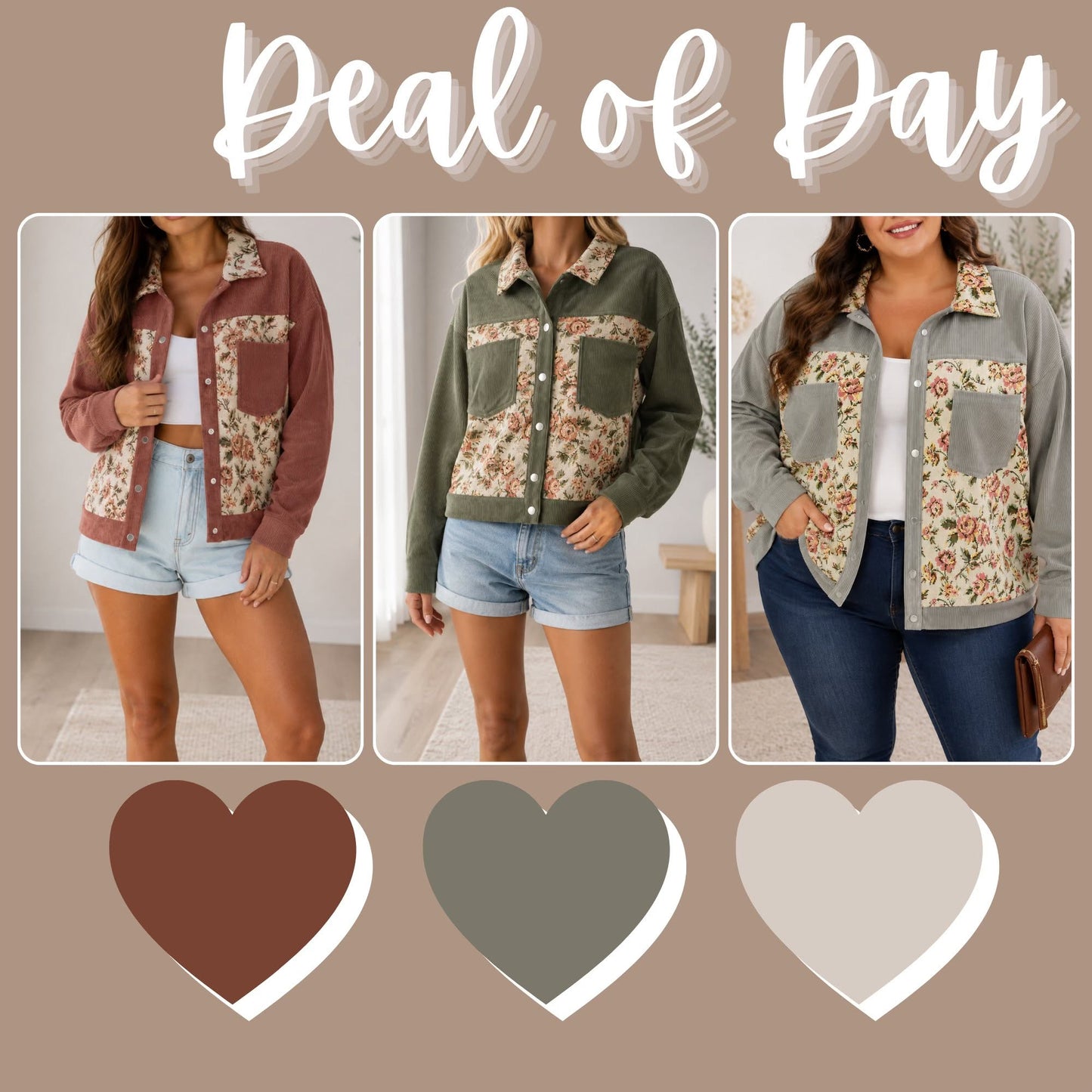 Floral Ribbed Retro Jacket