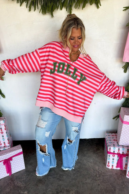 BLAKELEY PREORDER- JOLLY & MERRY OVERSIZED PULLOVER