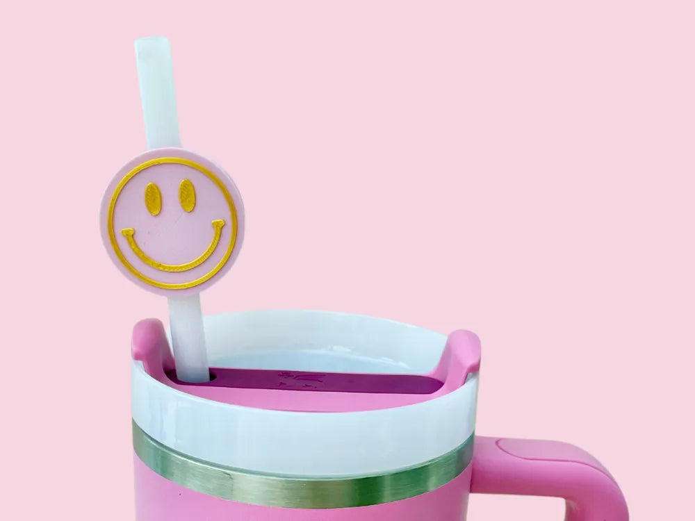 Smiley Face Straw Topper