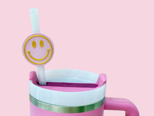 Smiley Face Straw Topper