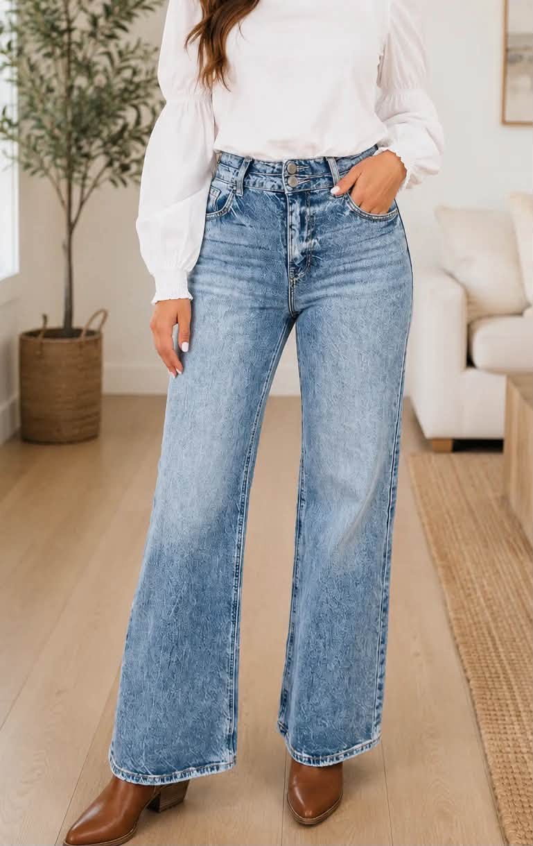 Blue Acid Wash Jeans