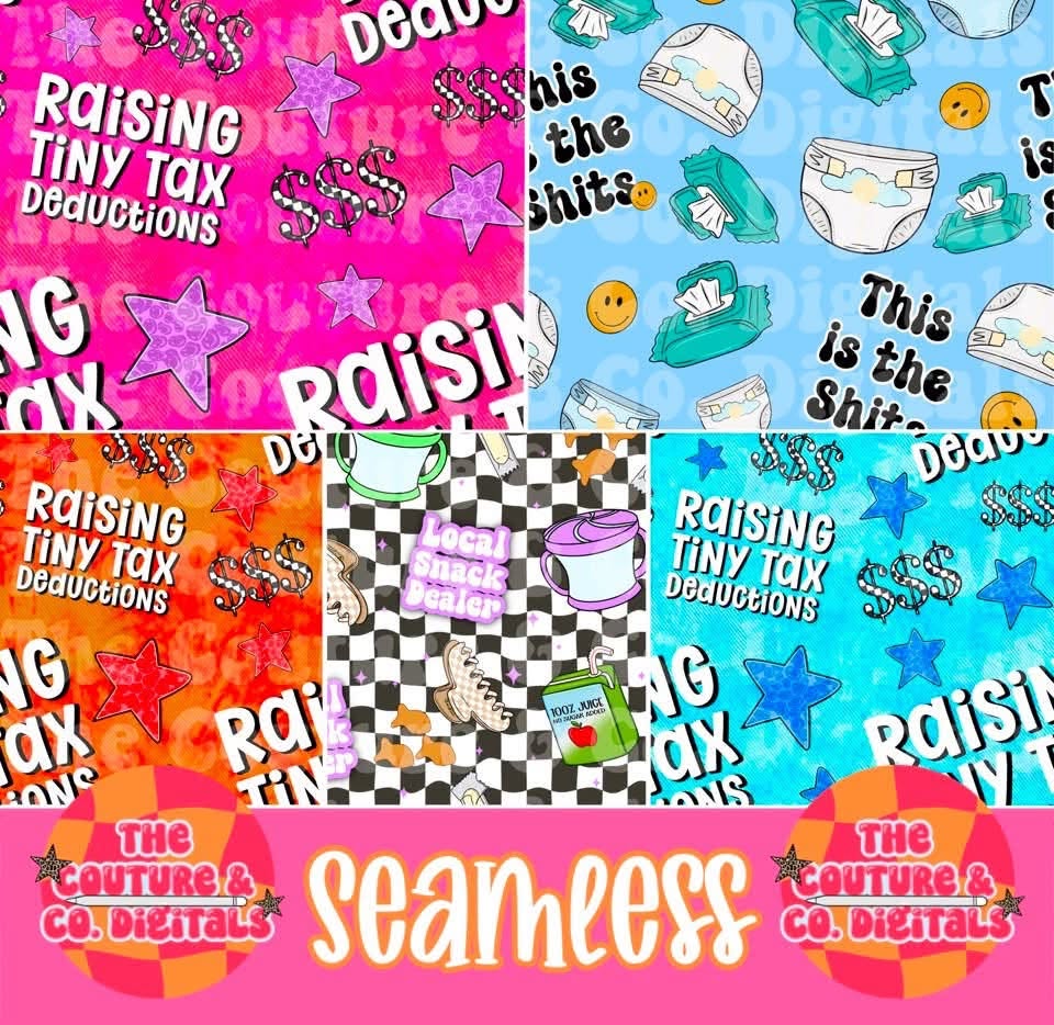 Raisin' Hell & Tiny Humans Seamless Bundle