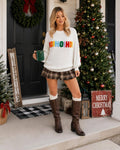 Merry Christmas Chenille Graphic Sweater