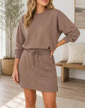 Pullover Drawstring Skirt Set