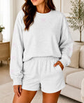 Grey Bow Embroidered Set