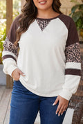 Beige Leopard Plus Blouse