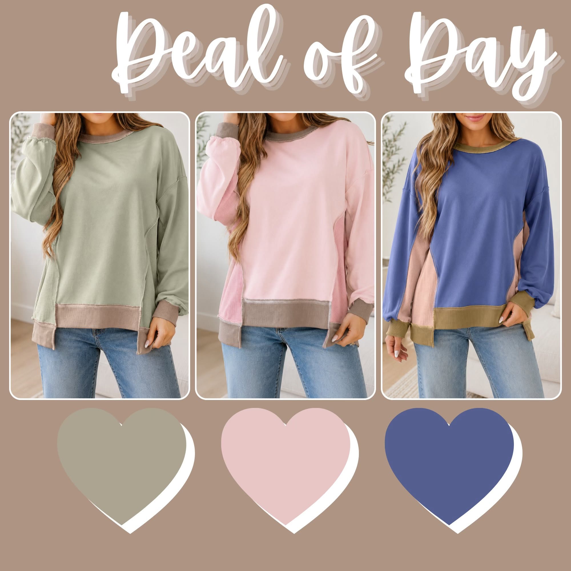 Colorblock Oversized Sweatshirt