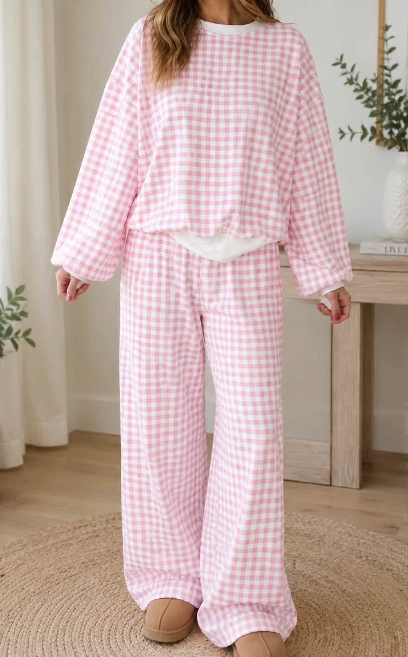 Pink Plaid Set