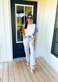 Textured Color Block Shirt