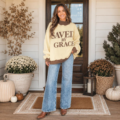 Saved By Grace Oversized Sweatshirt