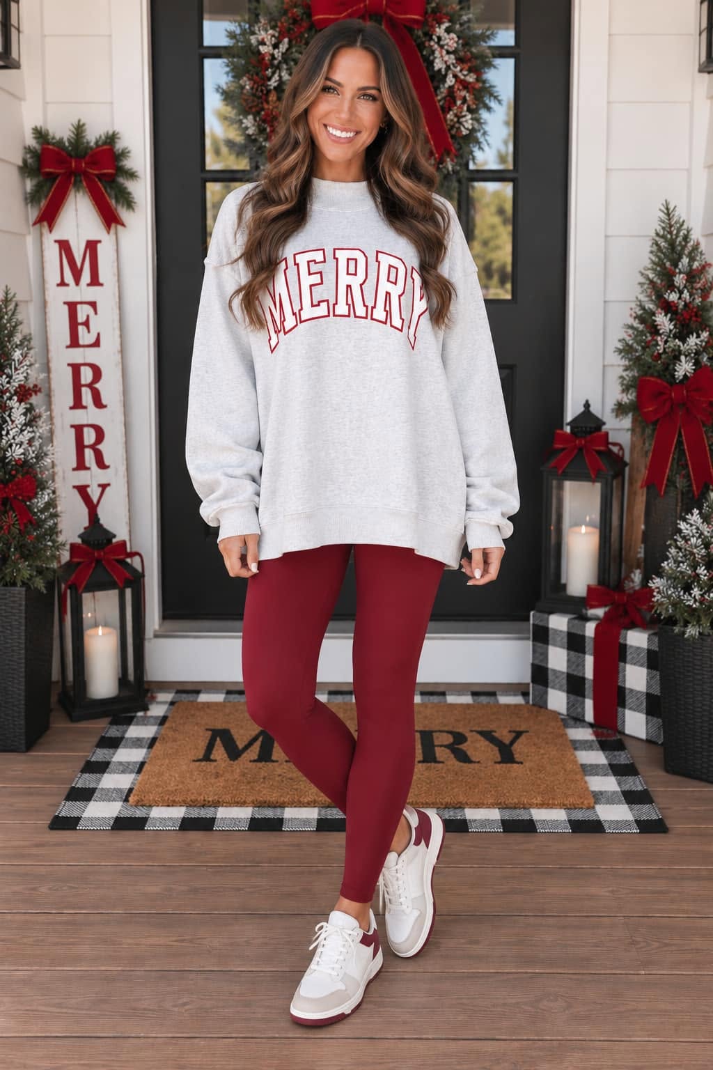 MERRY Oversized Embroidered Sweatshirt