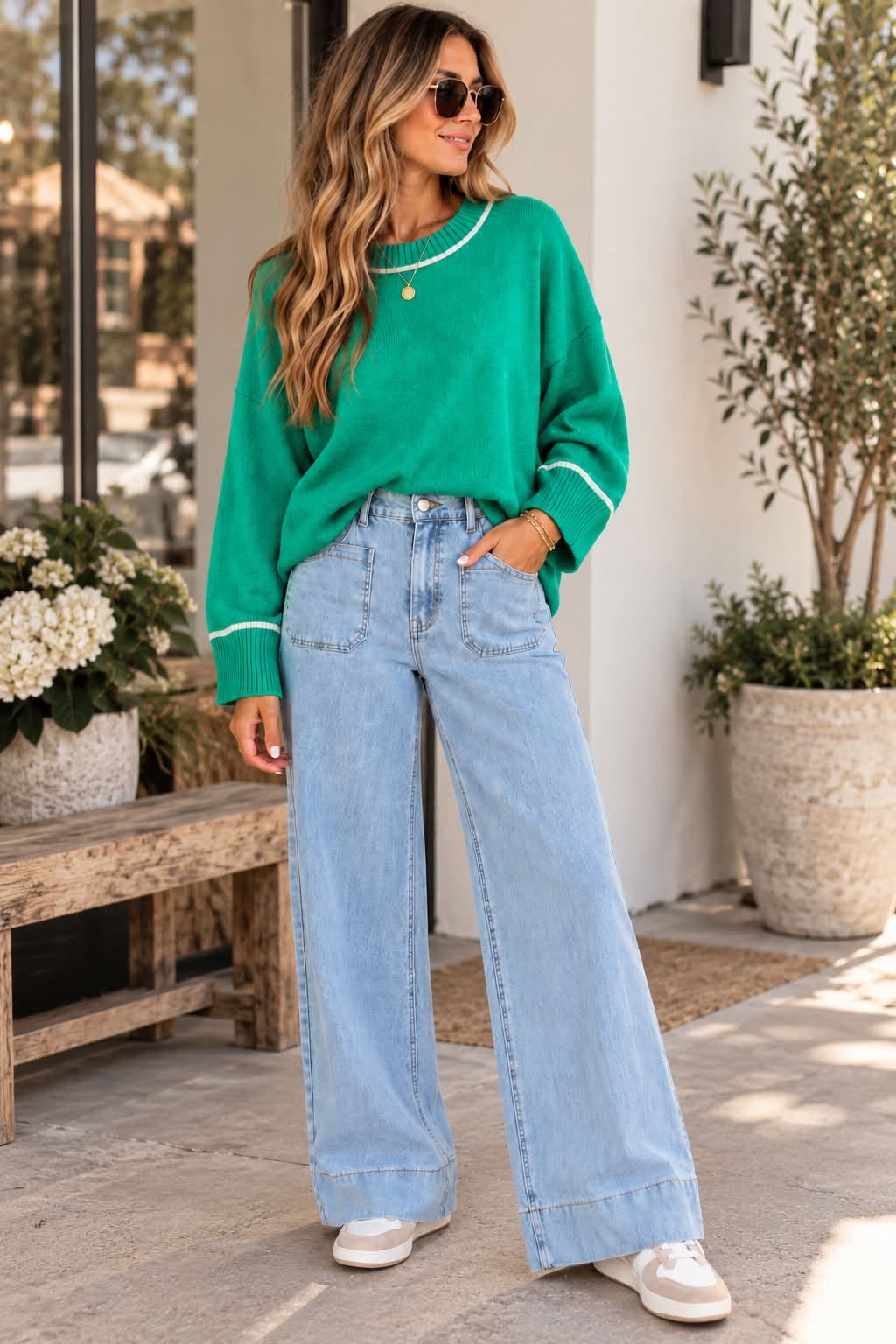 Sea Green Baggy Sweater