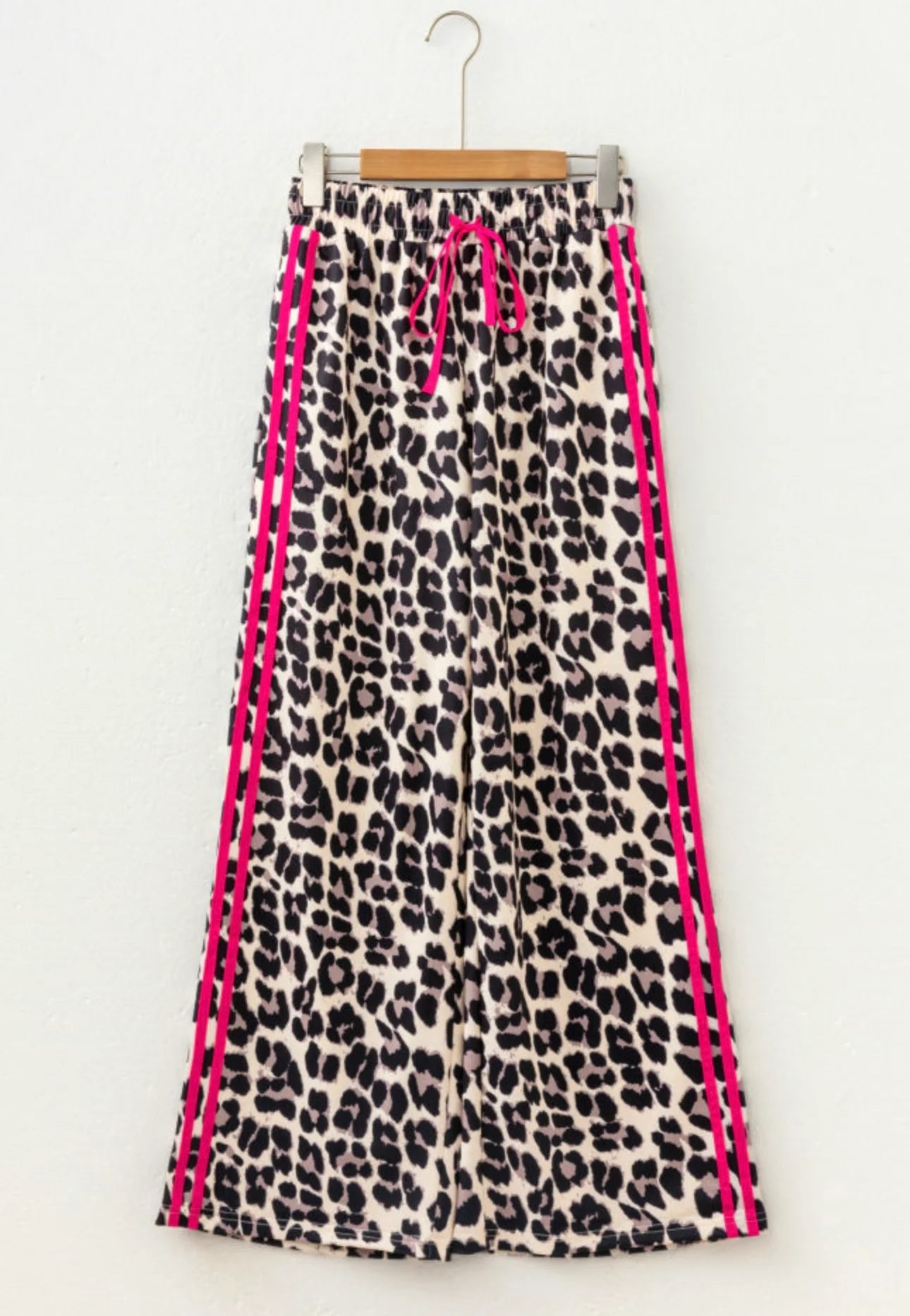 Pink Side Stripe Leopard Pants