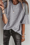 Grey Textured Oversize Shirt