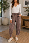 Mineral Wash Elastic Pants