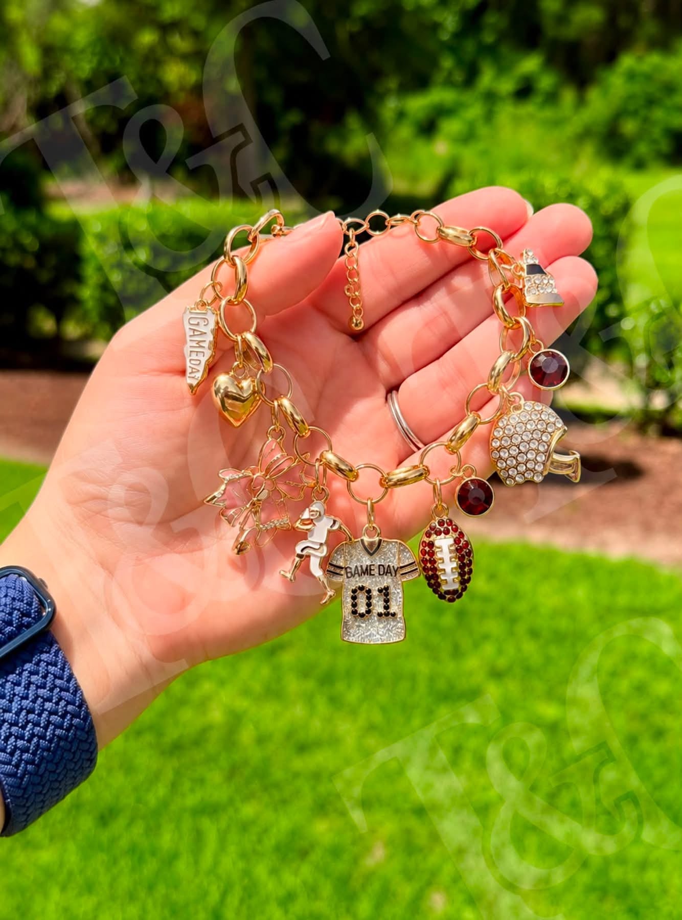 Football Charm Bracelet