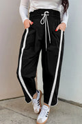Smocked Cropped Casual Pants