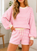 Pink Stripe Short Set