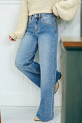 Raw Hem Tummy Control Jeans
