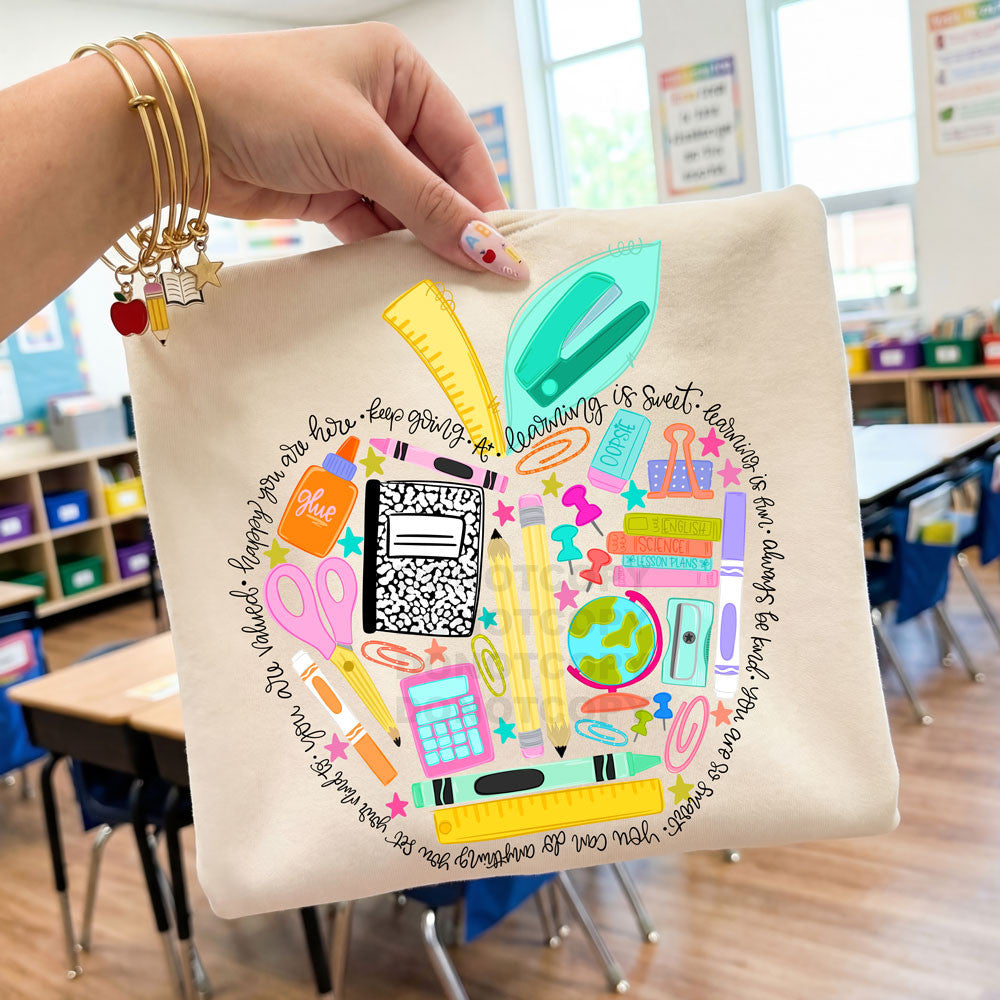 School Supply Apple Tee