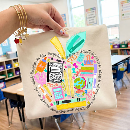 School Supply Apple Tee